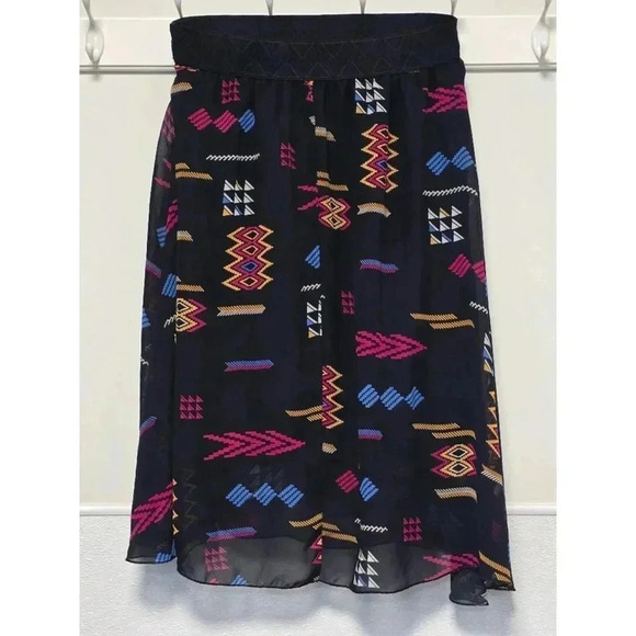 Women's Lularoe Skirt, Size S,‎ Black Multi colored patterns - Picture 5 of 7